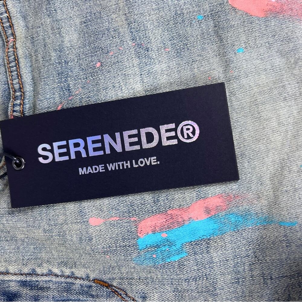 Serenede Coral Reef Denim Men Jean Shorts Men Size 32 - Picture 8 of 8